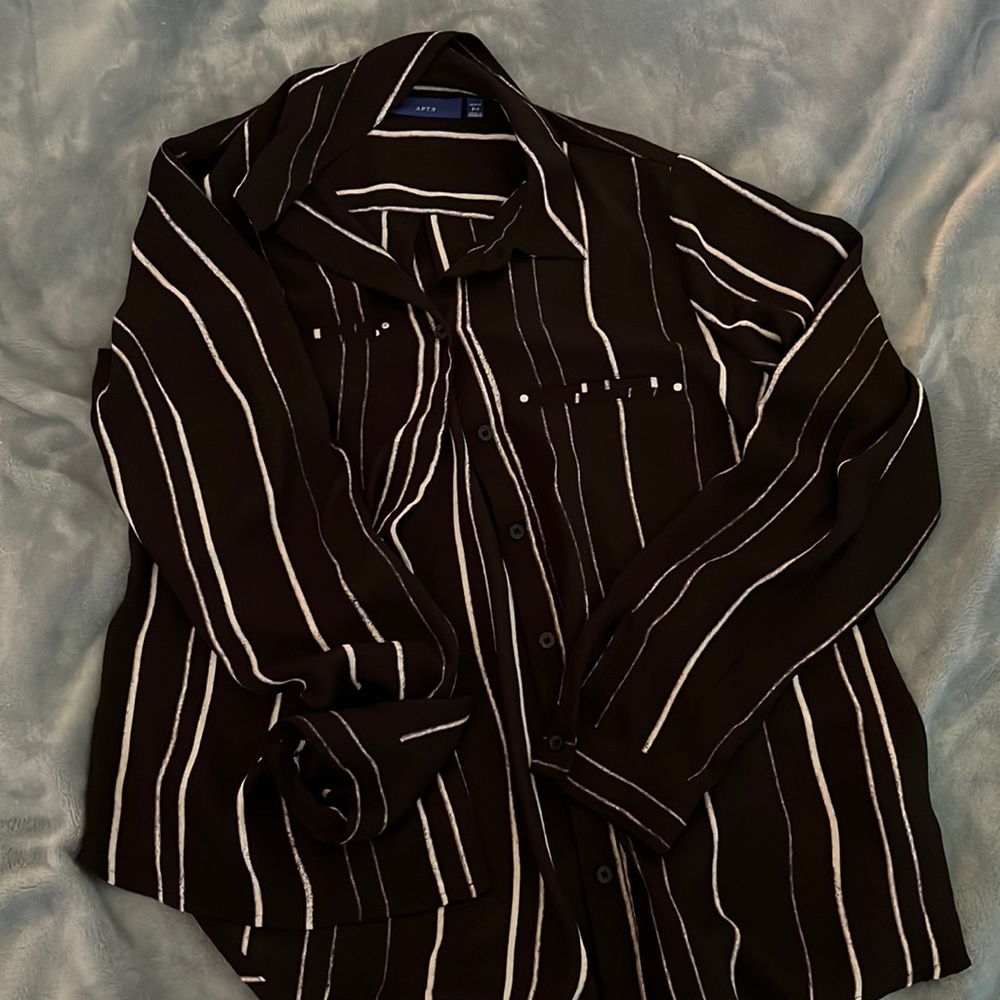 woman’s mesh button down blouse